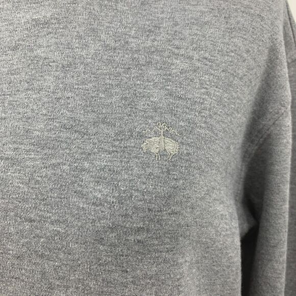 Vintage Brooks Brothers Sweater Womens M Medium Gray Turtleneck Cotton Made USA - Picture 4 of 9